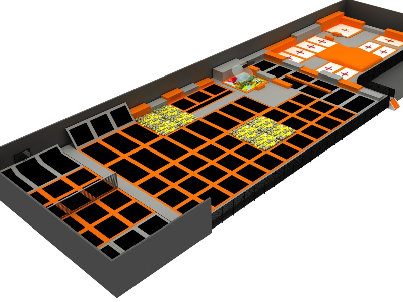 Indoor trampoline park