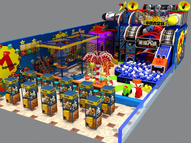 Indoor playground tunnel slide