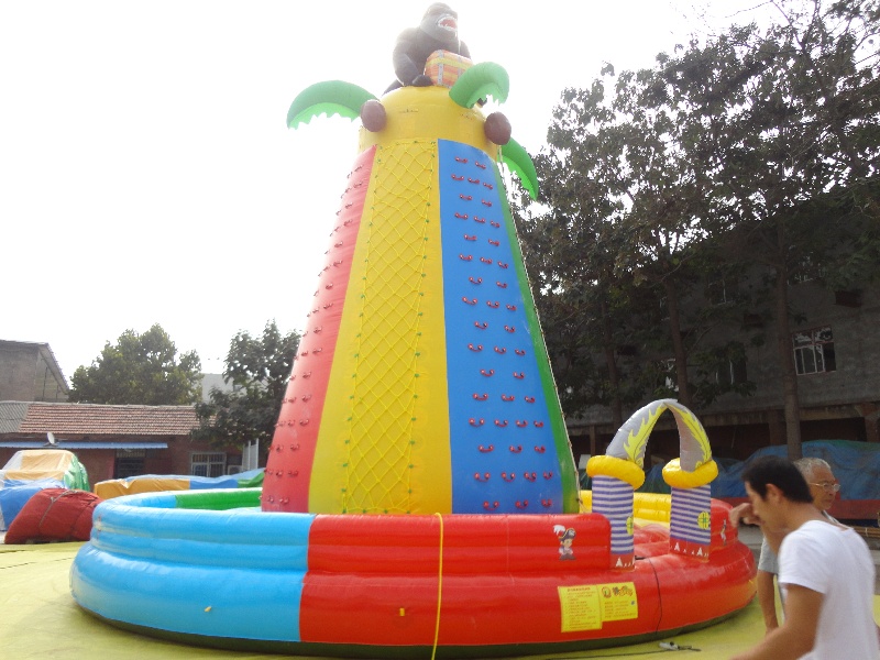 Inflatable climbing wall