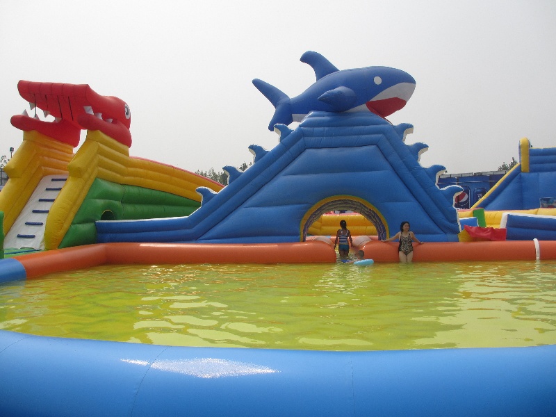Water slide pool combo 