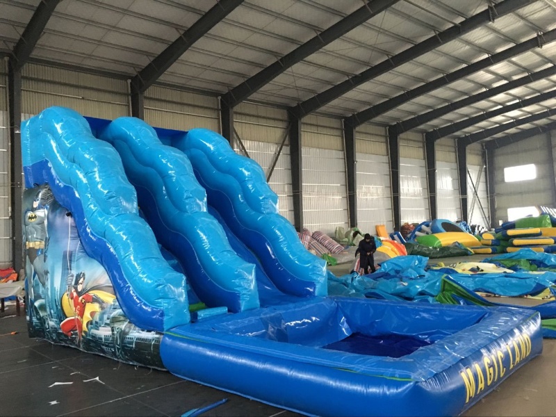 Inflatable slide pool