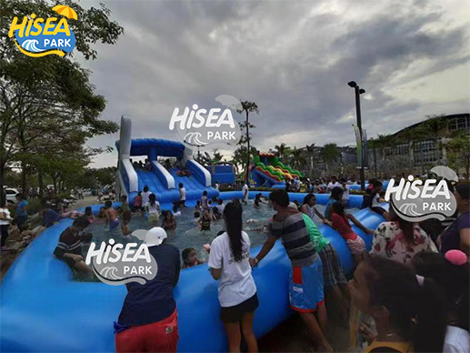 Water slide with swimming pool from Indonesian customer